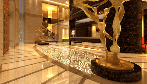 Lobby of a hotel club in Macau
